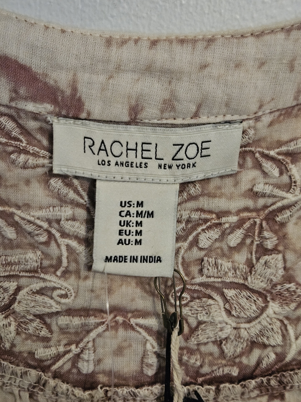 Rachel Zoe Cream and Blush Patchwork Button-Front Camisole - Picture 3 of 9